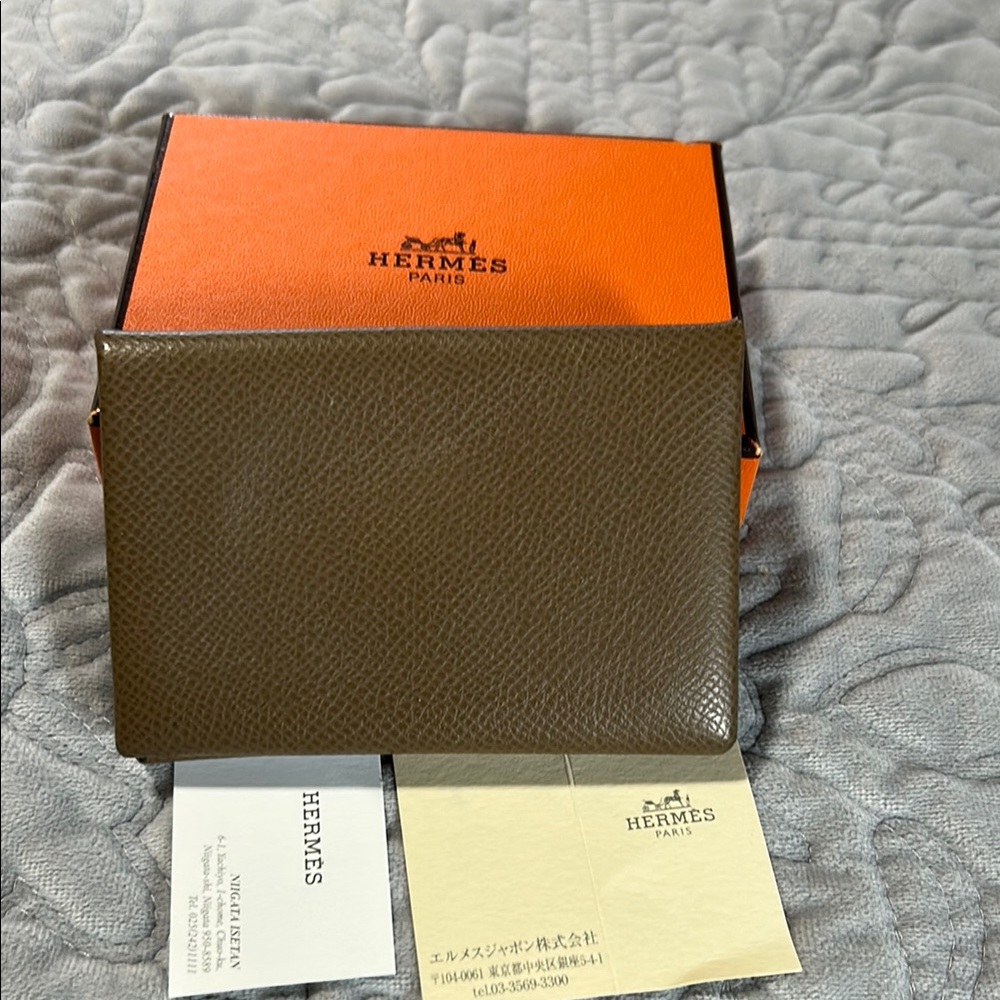 Hermès Taupe Leather Accessory